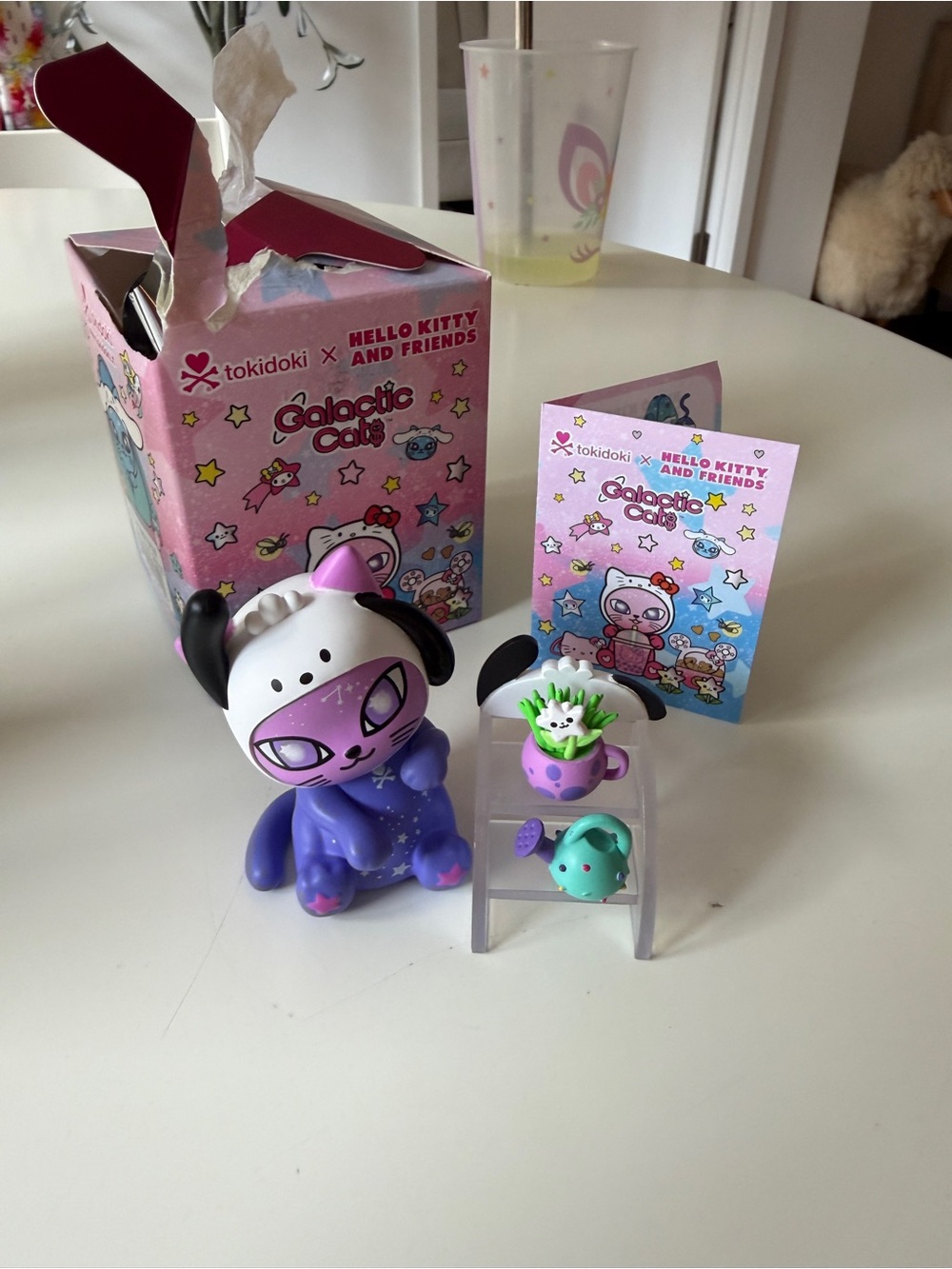 tokidoki Galactic Cats Purple and White Vinyl Figure with Mini Accessories
